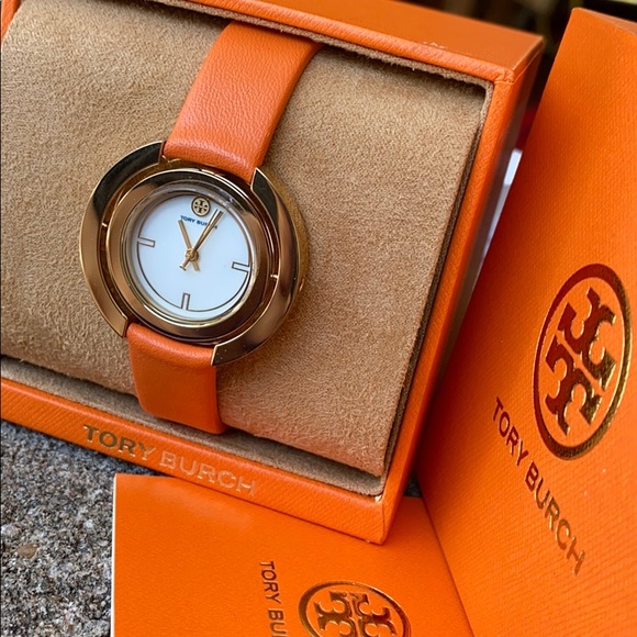 Tory Burch Accessories - Tory Burch Oscillating Orange Watch